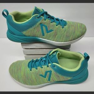 VIONIC 335 Adley Women's Size 10 Wide Blue & Green Knit Athletic Sneakers Shoes